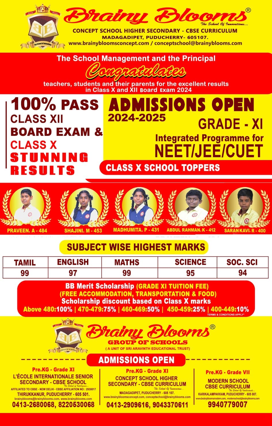 Admission Open 2024 Brainy Blooms concept School